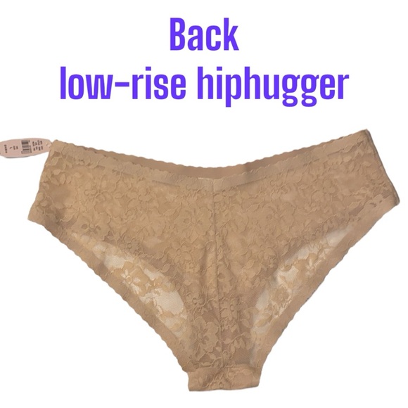 Lg NWT Victoria's Secret Panty Sheer Lace HipHugger Beige Angel’s Secret Embrace - Picture 2 of 11